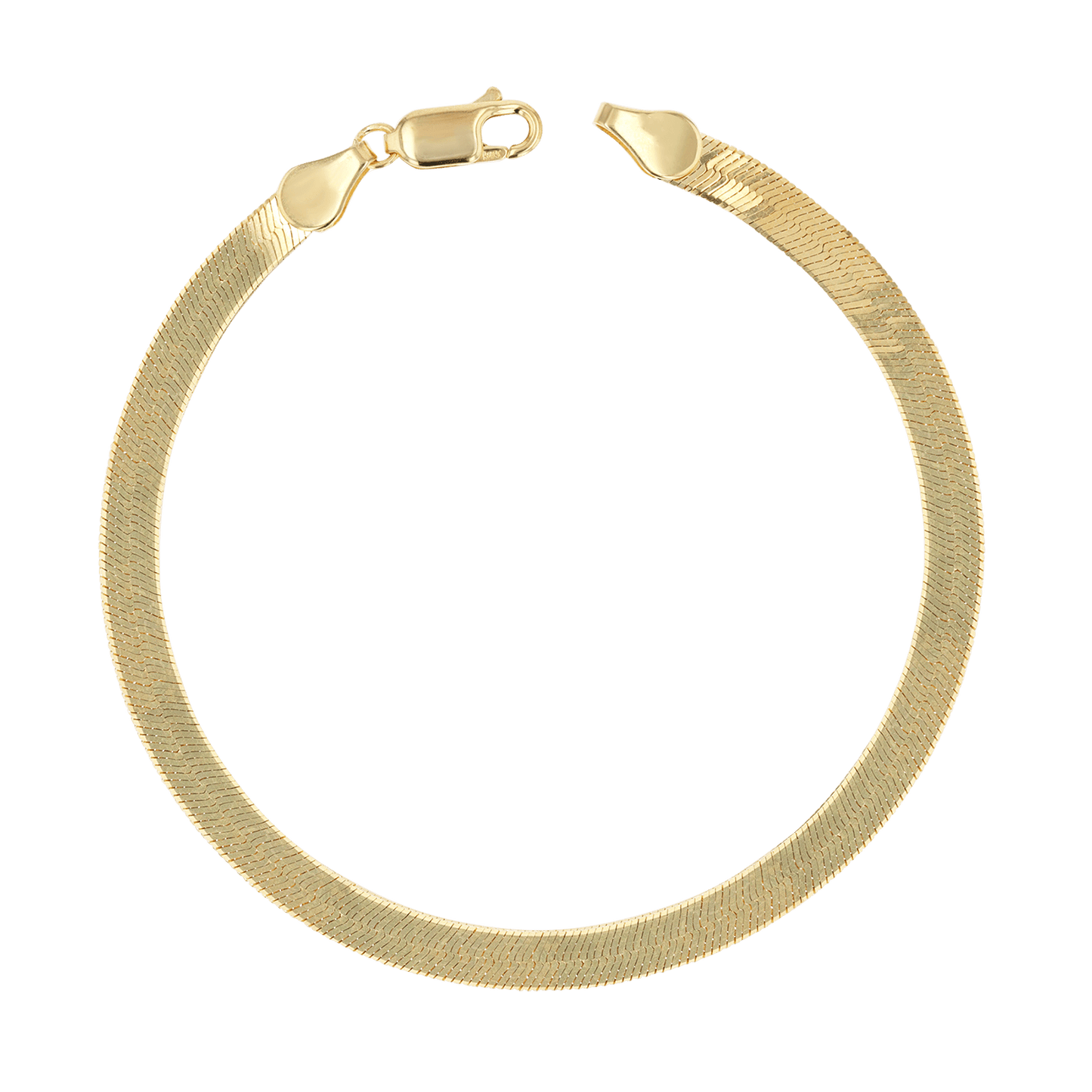 14K Gold Grand Herringbone Bracelet 5mm - Lotus Diamond