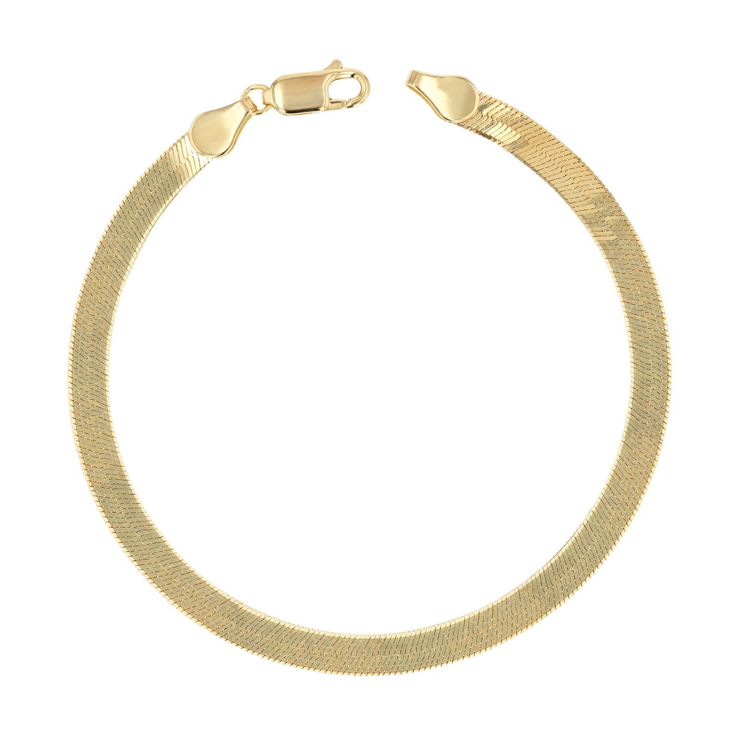 14K Gold Grand Herringbone Bracelet 5mm - Lotus Diamond