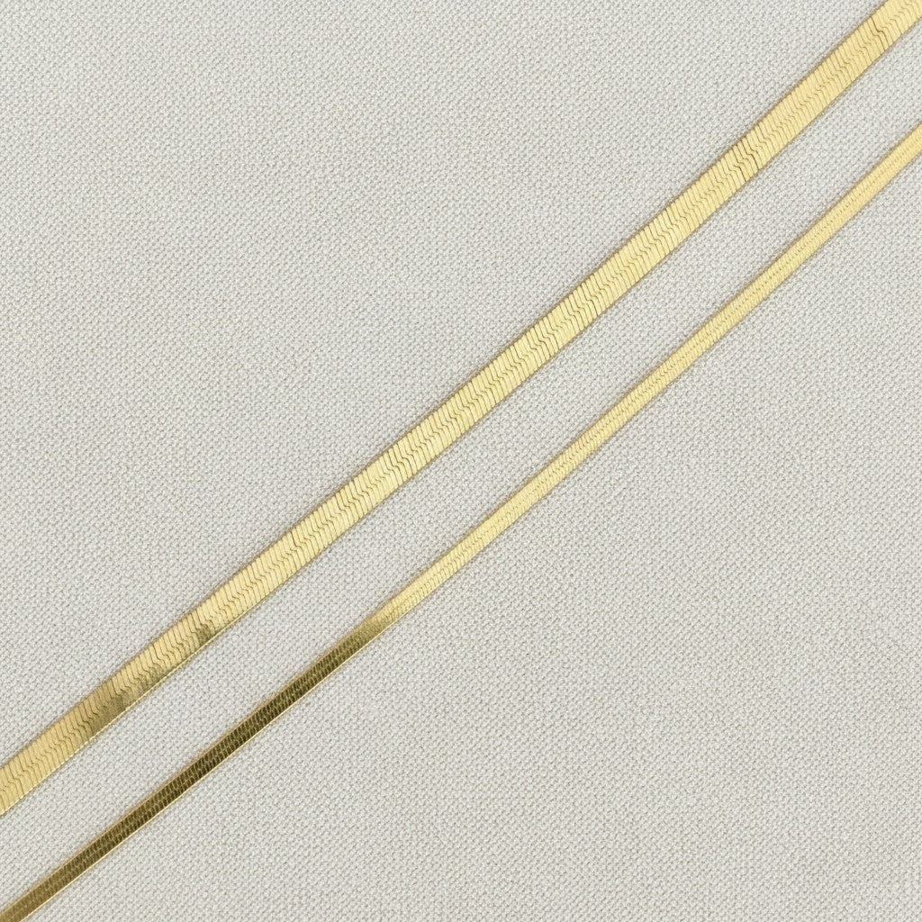 14K Gold Grand Herringbone Bracelet 5mm - Lotus Diamond