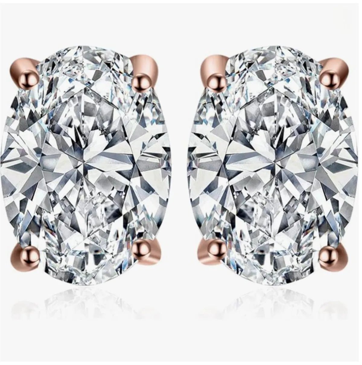 14K gold physical real gold laboratory grown diamond IGI 0.5CT oval diamond stud earrings fine jewelry Customized wholesale - Lotus Diamond