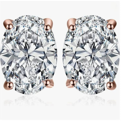 14K gold physical real gold laboratory grown diamond IGI 0.5CT oval diamond stud earrings fine jewelry Customized wholesale - Lotus Diamond