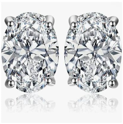 14K gold physical real gold laboratory grown diamond IGI 0.5CT oval diamond stud earrings fine jewelry Customized wholesale - Lotus Diamond
