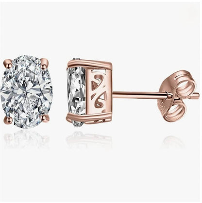 14K gold physical real gold laboratory grown diamond IGI 0.5CT oval diamond stud earrings fine jewelry Customized wholesale - Lotus Diamond