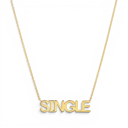 14K Gold SINGLE Name Necklace Personalized Word Necklace for Women - Lotus Diamond