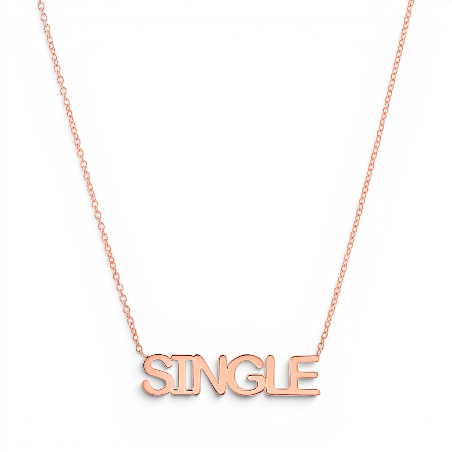 14K Gold SINGLE Name Necklace Personalized Word Necklace for Women - Lotus Diamond