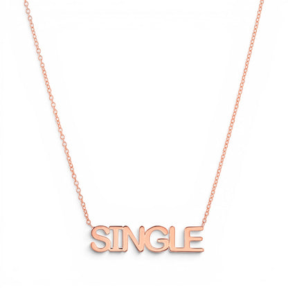 14K Gold SINGLE Name Necklace Personalized Word Necklace for Women - Lotus Diamond
