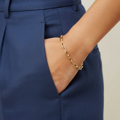 14K Grand Beverly Chain Bracelet - Lotus Diamond