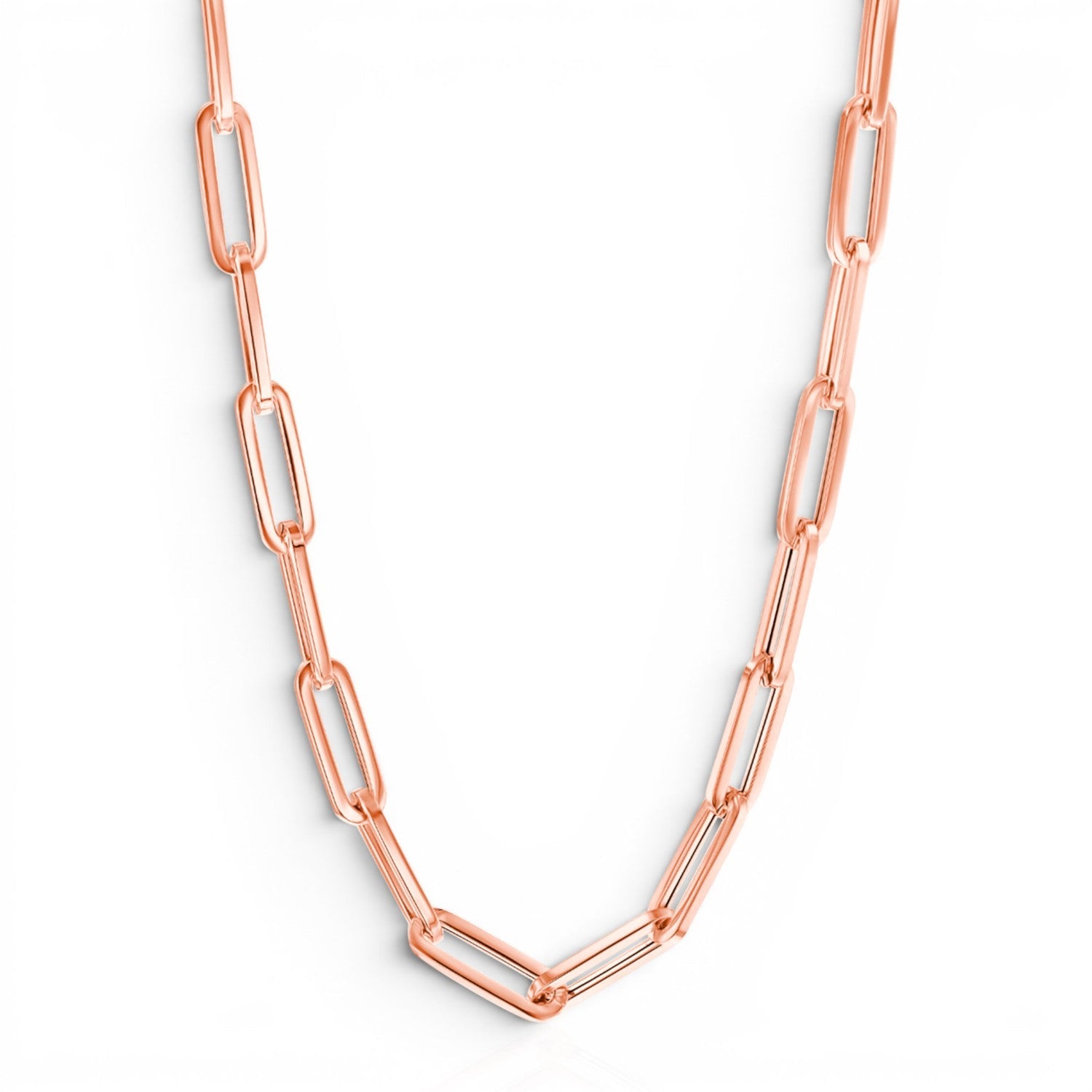 14K Grand Paper Clip Chain - Lotus Diamond