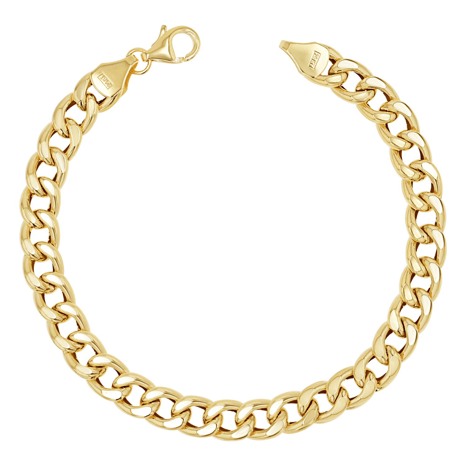 14K Miami Cuban Link Chain Bracelet 5.5mm - Lotus Diamond