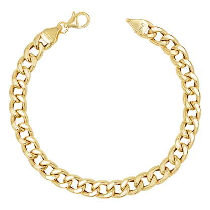 14K Miami Cuban Link Chain Bracelet 5.5mm - Lotus Diamond