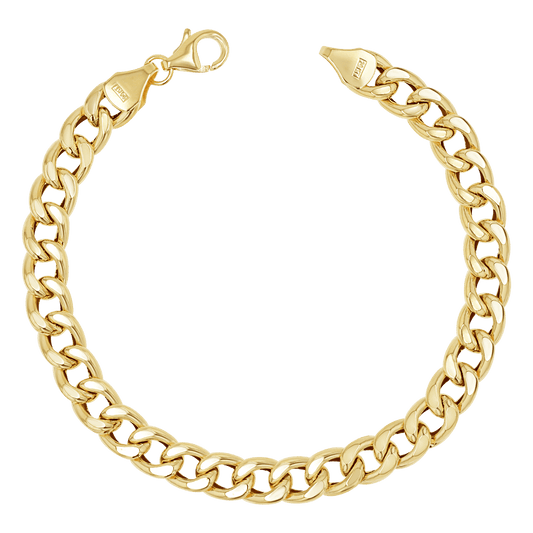 14K Miami Cuban Link Chain Bracelet 5.5mm - Lotus Diamond