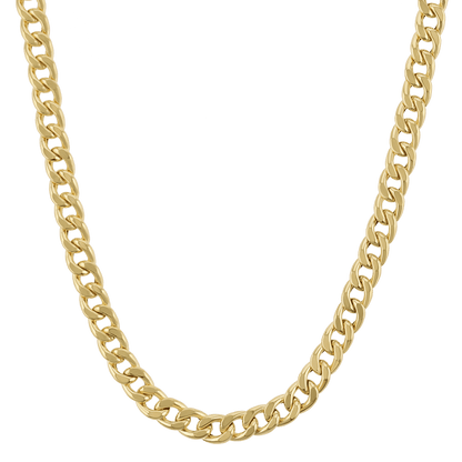 14K Miami Cuban Link Chain Necklace 5.5mm - Lotus Diamond