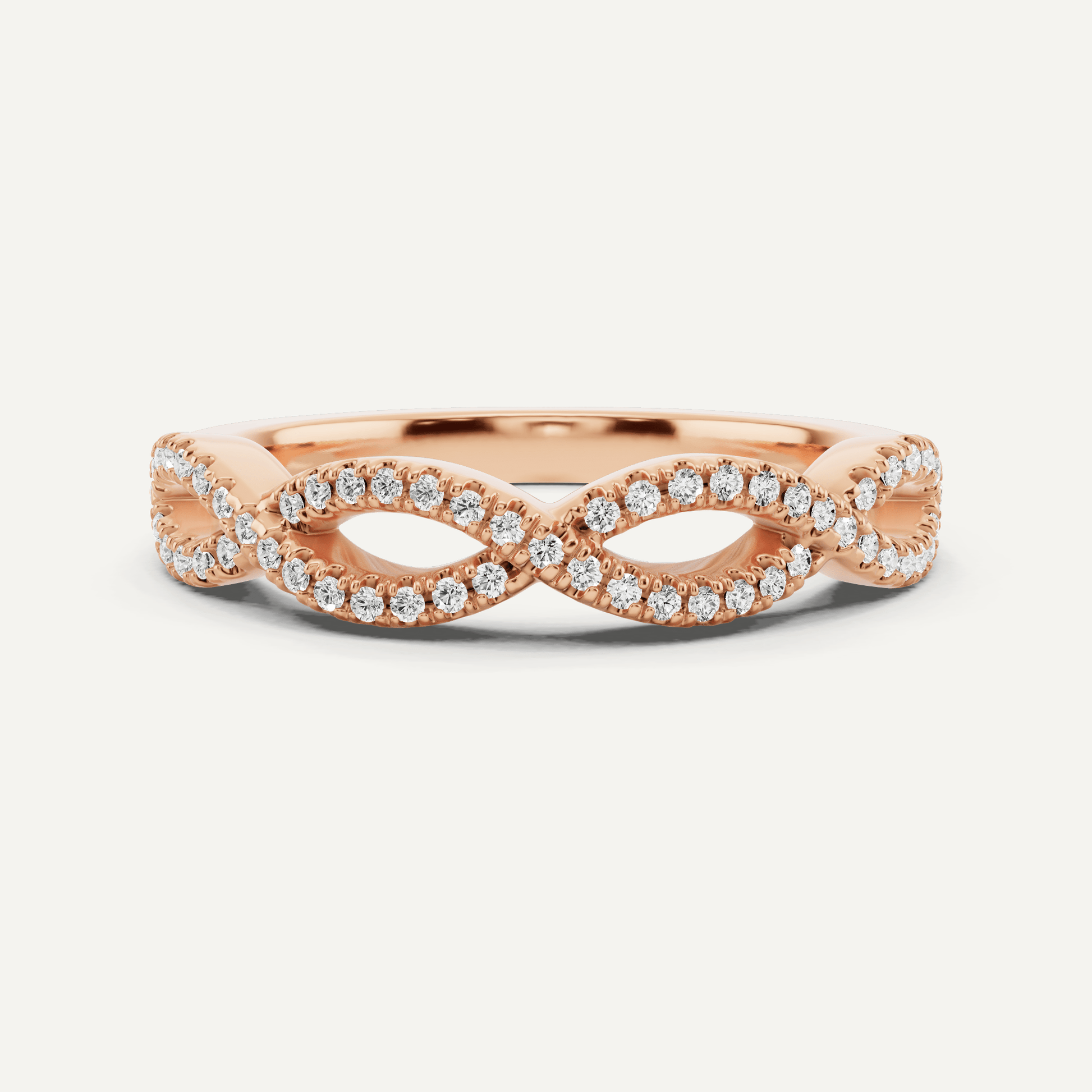 1/5 ctw Round Diamond Braided Wedding Band - Lotus Diamond