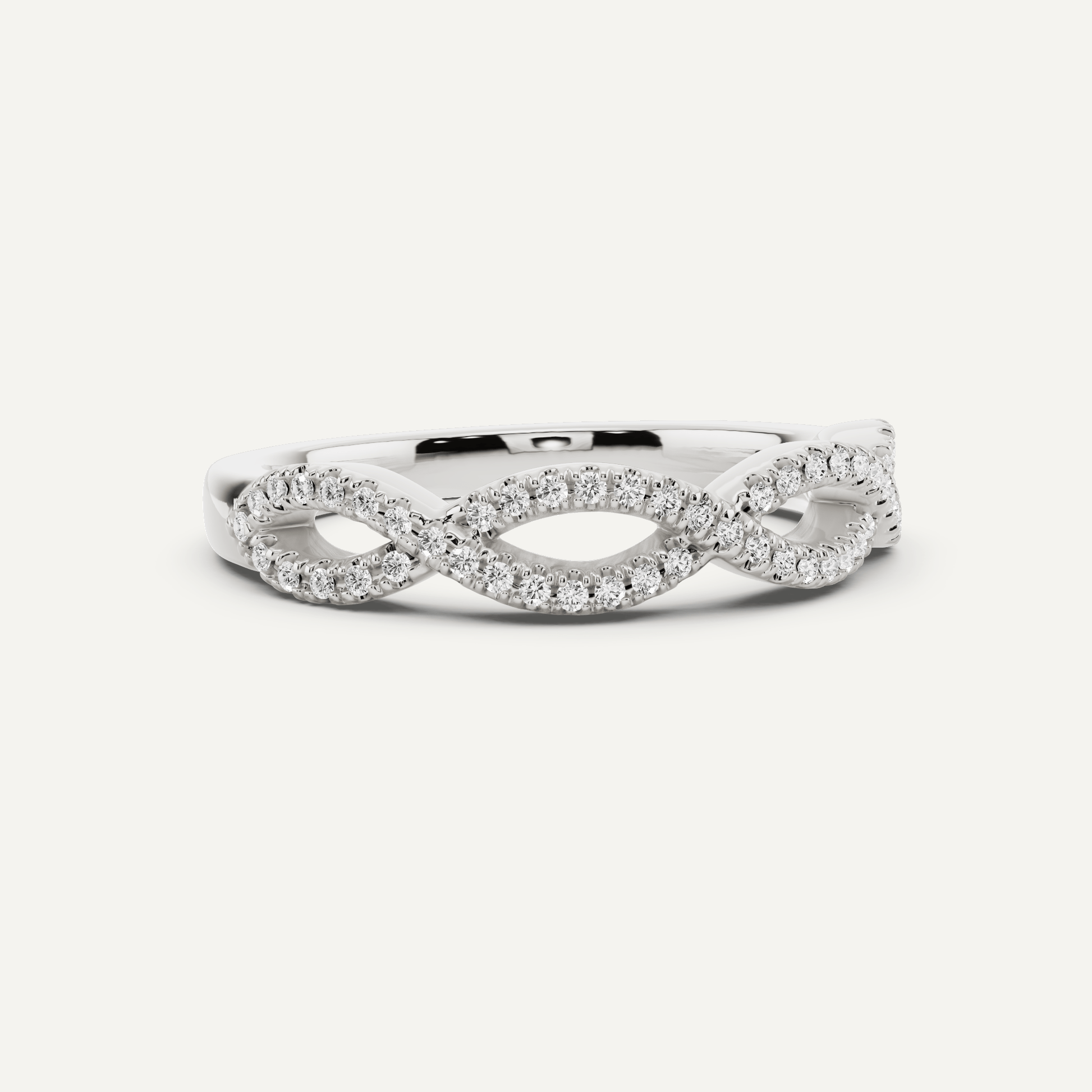 1/5 ctw Round Diamond Braided Wedding Band - Lotus Diamond