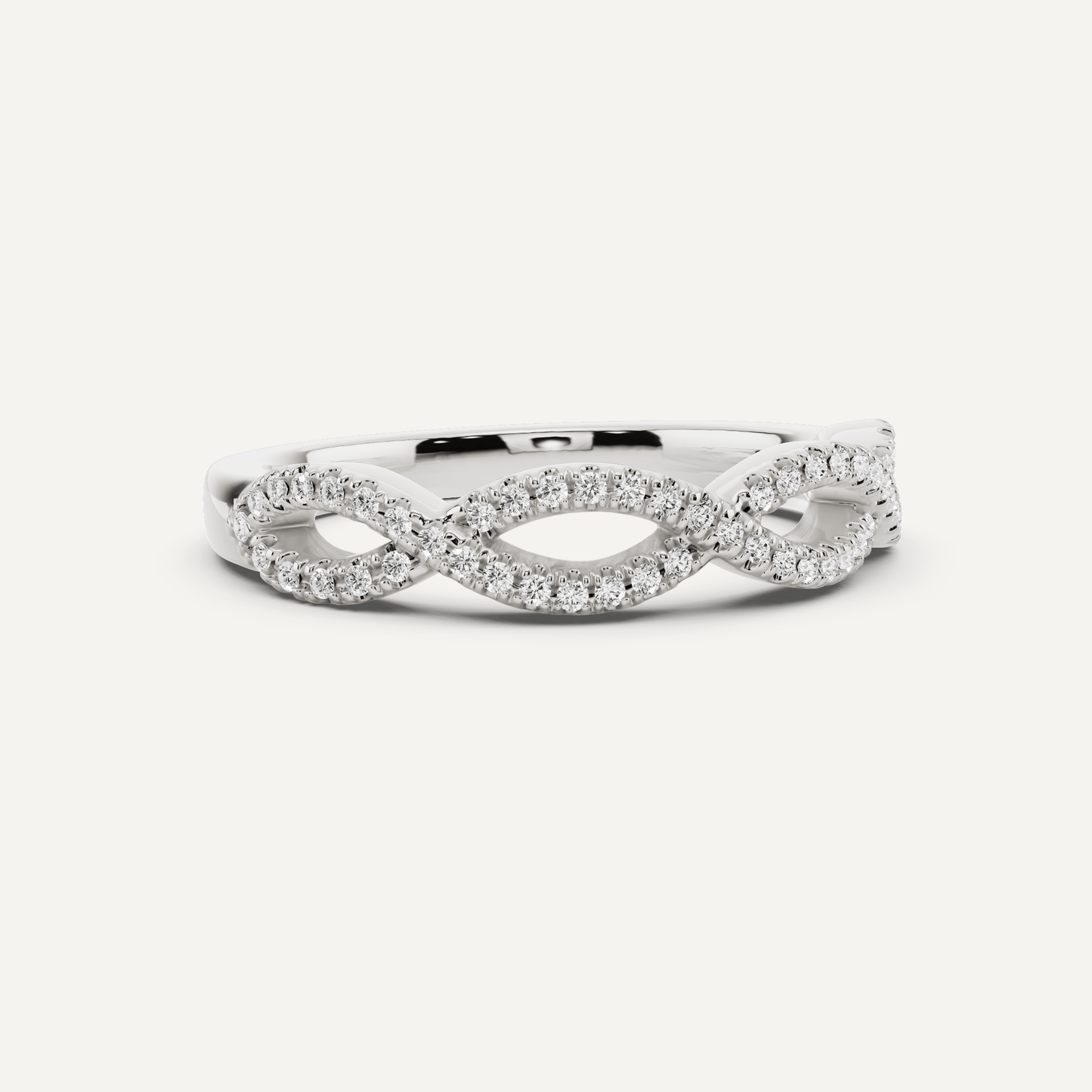 1/5 ctw Round Diamond Braided Wedding Band - Lotus Diamond