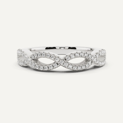1/5 ctw Round Diamond Braided Wedding Band - Lotus Diamond