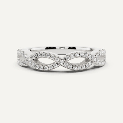 1/5 ctw Round Diamond Braided Wedding Band - Lotus Diamond