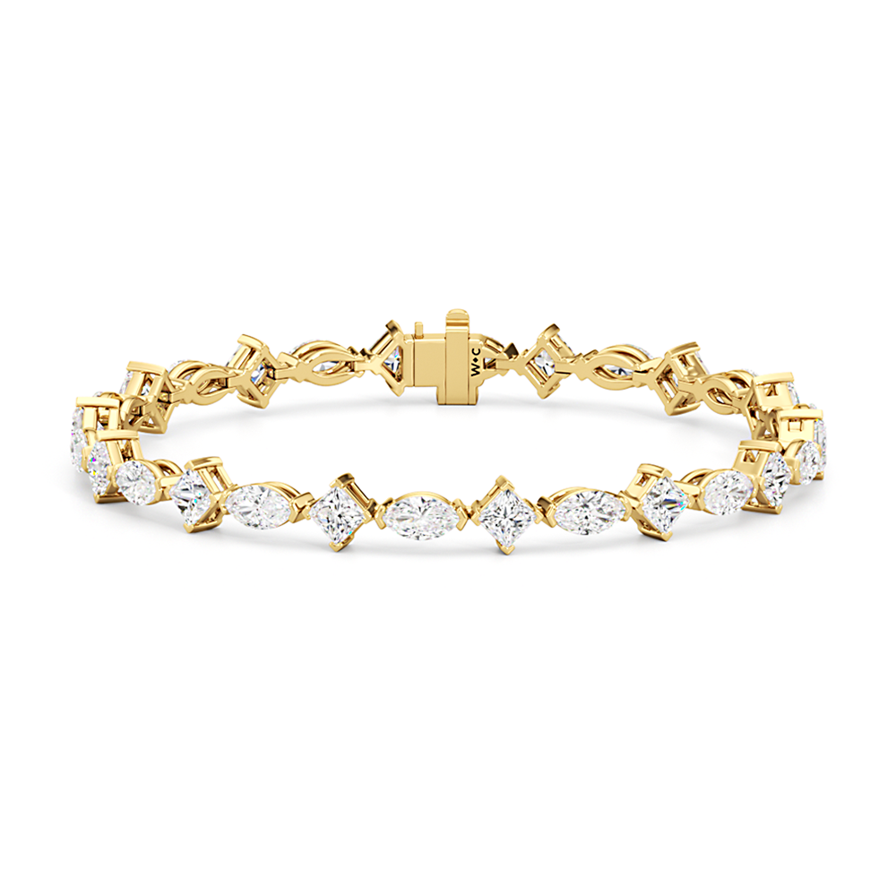 Alternating Marquise and Princess Tennis Bracelet