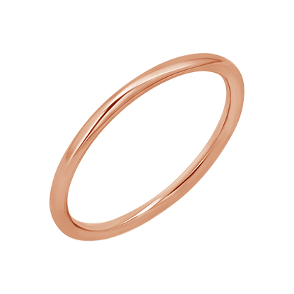 1.6mm Round Wire Stacking Band - Lotus Diamond