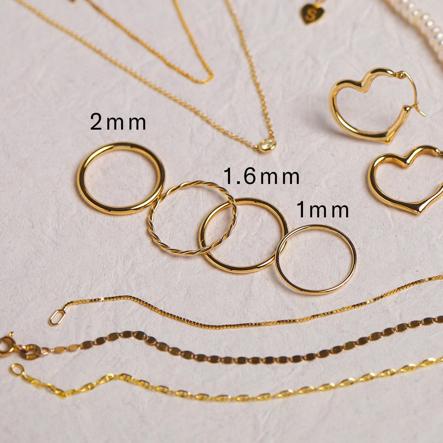 1.6mm Round Wire Stacking Band - Lotus Diamond