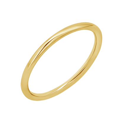 1.6mm Round Wire Stacking Band - Lotus Diamond