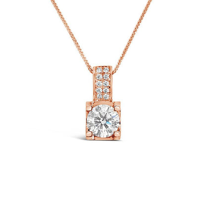 18 - carat rose gold with diamond choker holder - Lotus Diamond