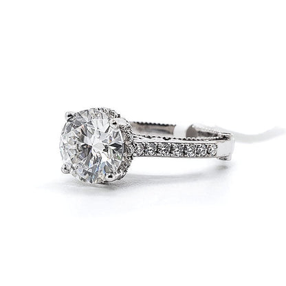 18K 4-Prongs French Style lace setting Lotus Diamond