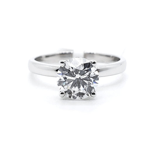 18K 4-Prongs w Diamond Bottom Lotus Diamond