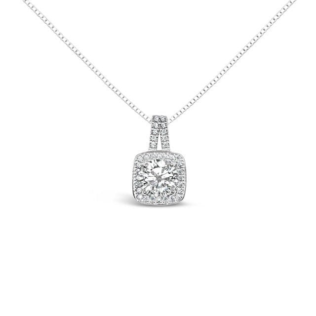 18K Diamond Pendant - Lotus Diamond