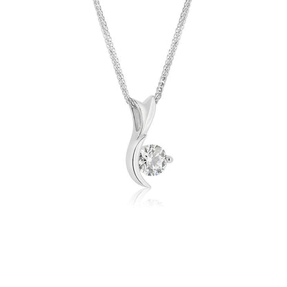18K diamond pendant - Lotus Diamond
