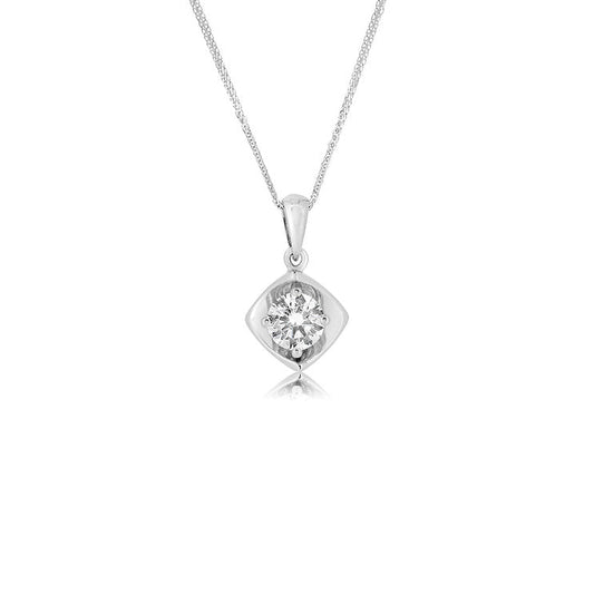 18K diamond Pendant - Lotus Diamond