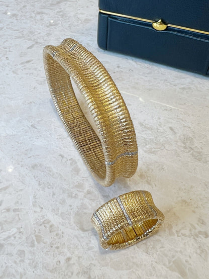 18K Elastic bracelet - Lotus Diamond