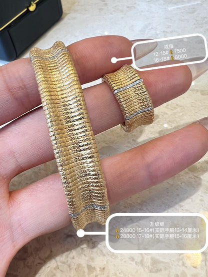 18K Elastic bracelet - Lotus Diamond
