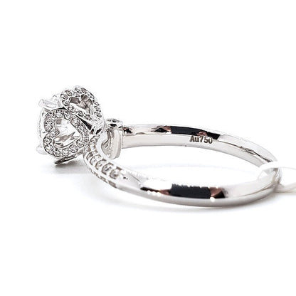 18K Floral Diamonds double-line Setting Lotus Diamond