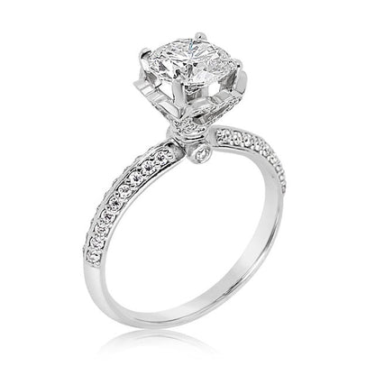 18K Floral Diamonds double-line Setting Lotus Diamond