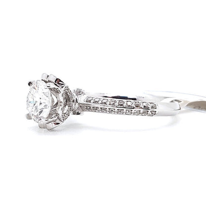 18K Floral Diamonds double-line Setting Lotus Diamond