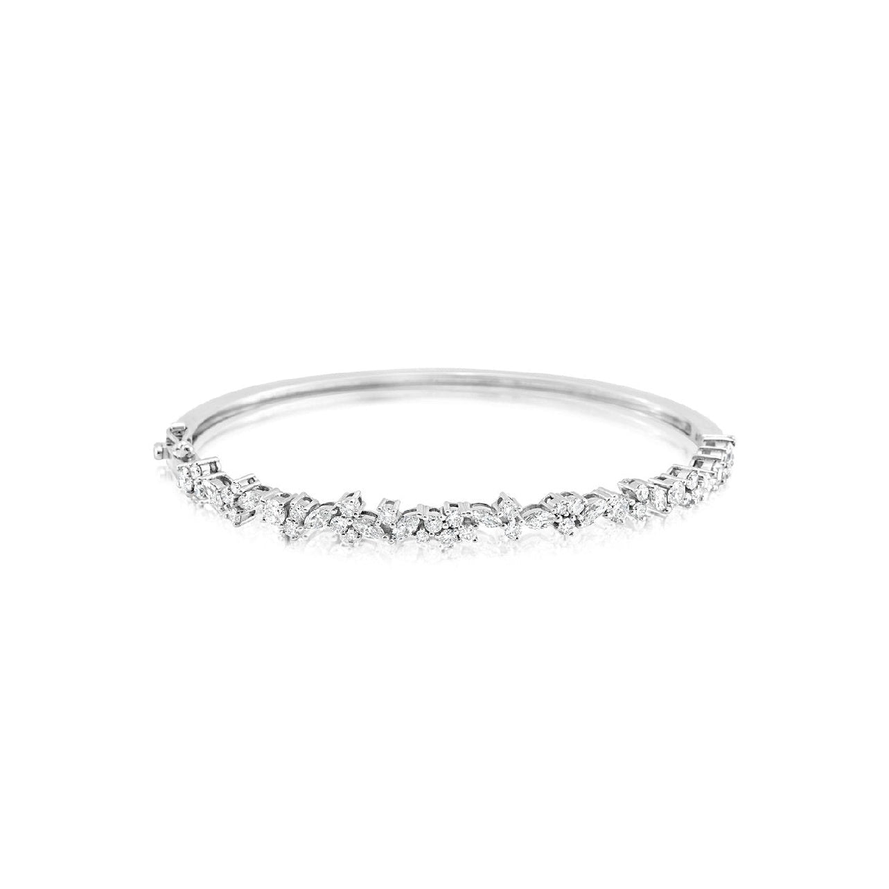 18K Gold Lab Grown Diamond Bracelet 2.30ctw Round Brilliant E-F VS Diamonds - Lotus Diamond