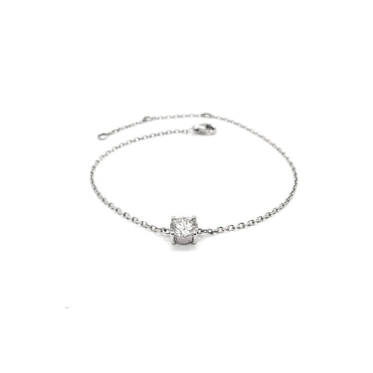 18K Gold Lab Grown Diamond Solitaire Bracelet 0.80ct High Quality E-F VS - Lotus Diamond