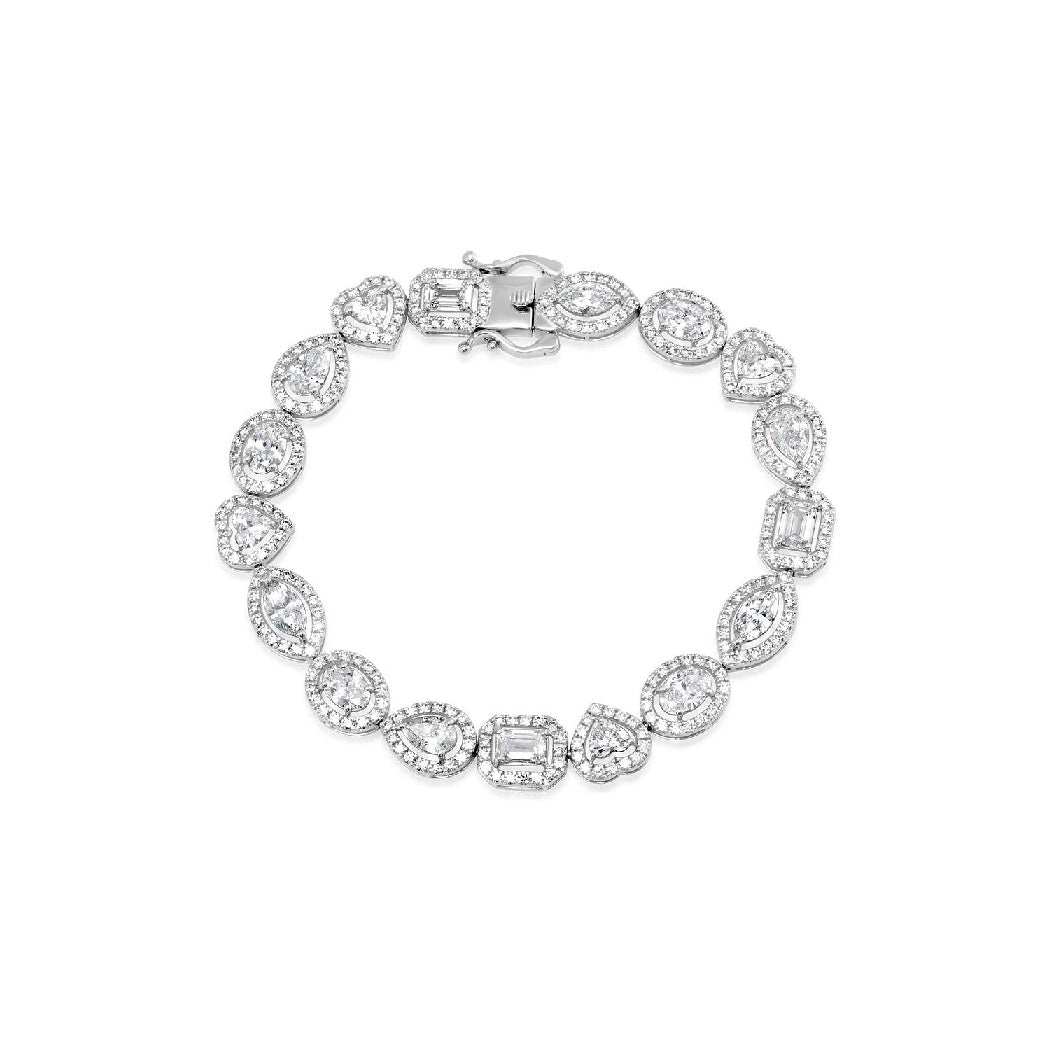 18K Gold Multi Shape Lab Grown Diamond Bracelet 7.93ctw - Lotus Diamond