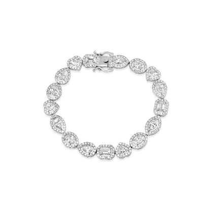 18K Gold Multi Shape Lab Grown Diamond Bracelet 7.93ctw - Lotus Diamond
