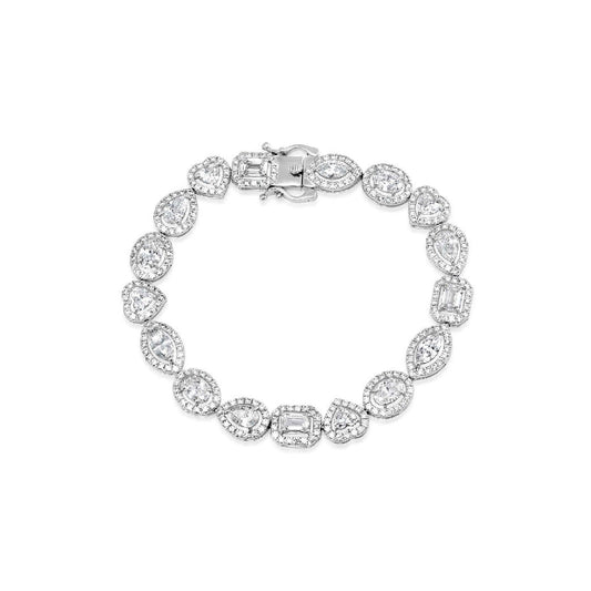 18K Gold Multi Shape Lab Grown Diamond Bracelet 7.93ctw - Lotus Diamond