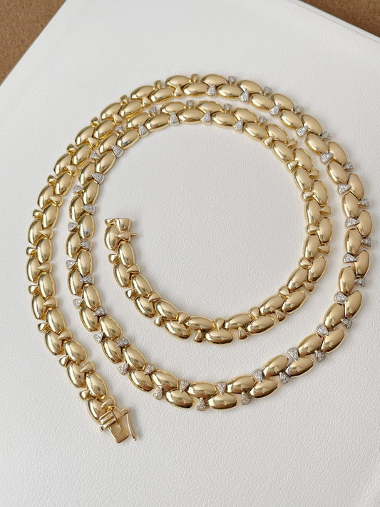18k gold SPAR drill choker - Lotus Diamond