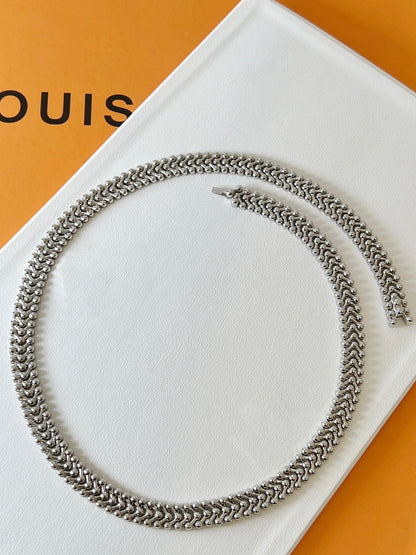18k gold vintage choker chain - Lotus Diamond