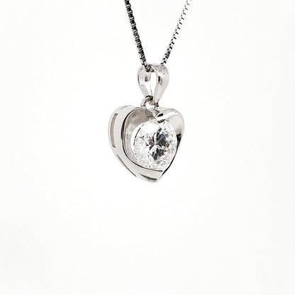 18K Heart diamond pendant - Lotus Diamond