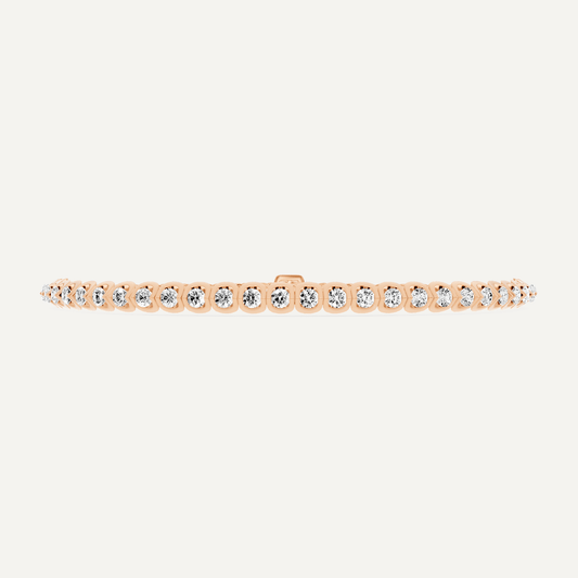 2 1/2 ctw Round Diamond Channel set Bolo Fashion Bracelet - Lotus Diamond