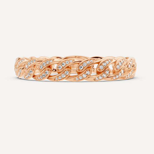 2 1/4 ctw Round Diamond Cuban Link Fashion Bracelet - Lotus Diamond