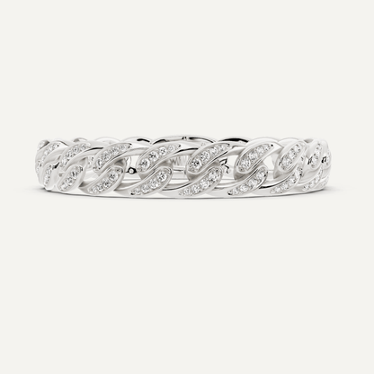 2 1/4 ctw Round Diamond Cuban Link Fashion Bracelet - Lotus Diamond