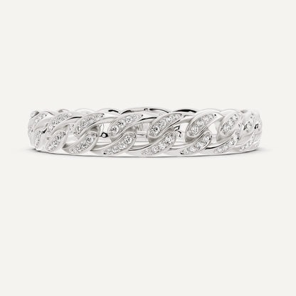 2 1/4 ctw Round Diamond Cuban Link Fashion Bracelet - Lotus Diamond