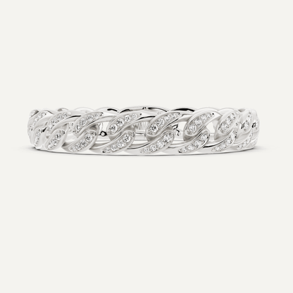 2 1/4 ctw Round Diamond Cuban Link Fashion Bracelet - Lotus Diamond