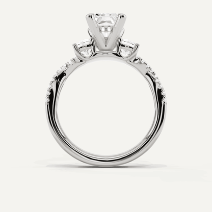 2 1/6 ctw Radiant Diamond Hidden Halo Twist Engagement Ring - Lotus Diamond